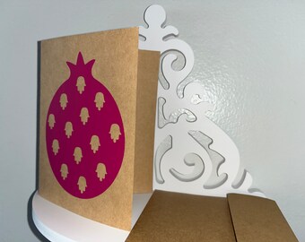 Hamsa Pomegranate Notecard