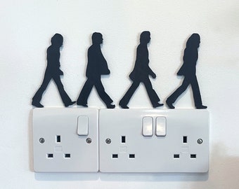 The Beatles Abbey Road Album Cover Laser Cut Silhouettes | Modern Beatles Wall Decor Art Figures