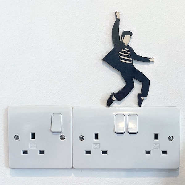 Elvis Presley Jailhouse Rock Laser Cut Silhouette | Modern Elvis Wall Decor Art Figure