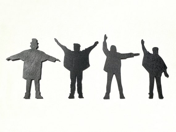 The Beatles HELP Album Cover Laser Cut Silhouettes | Modern