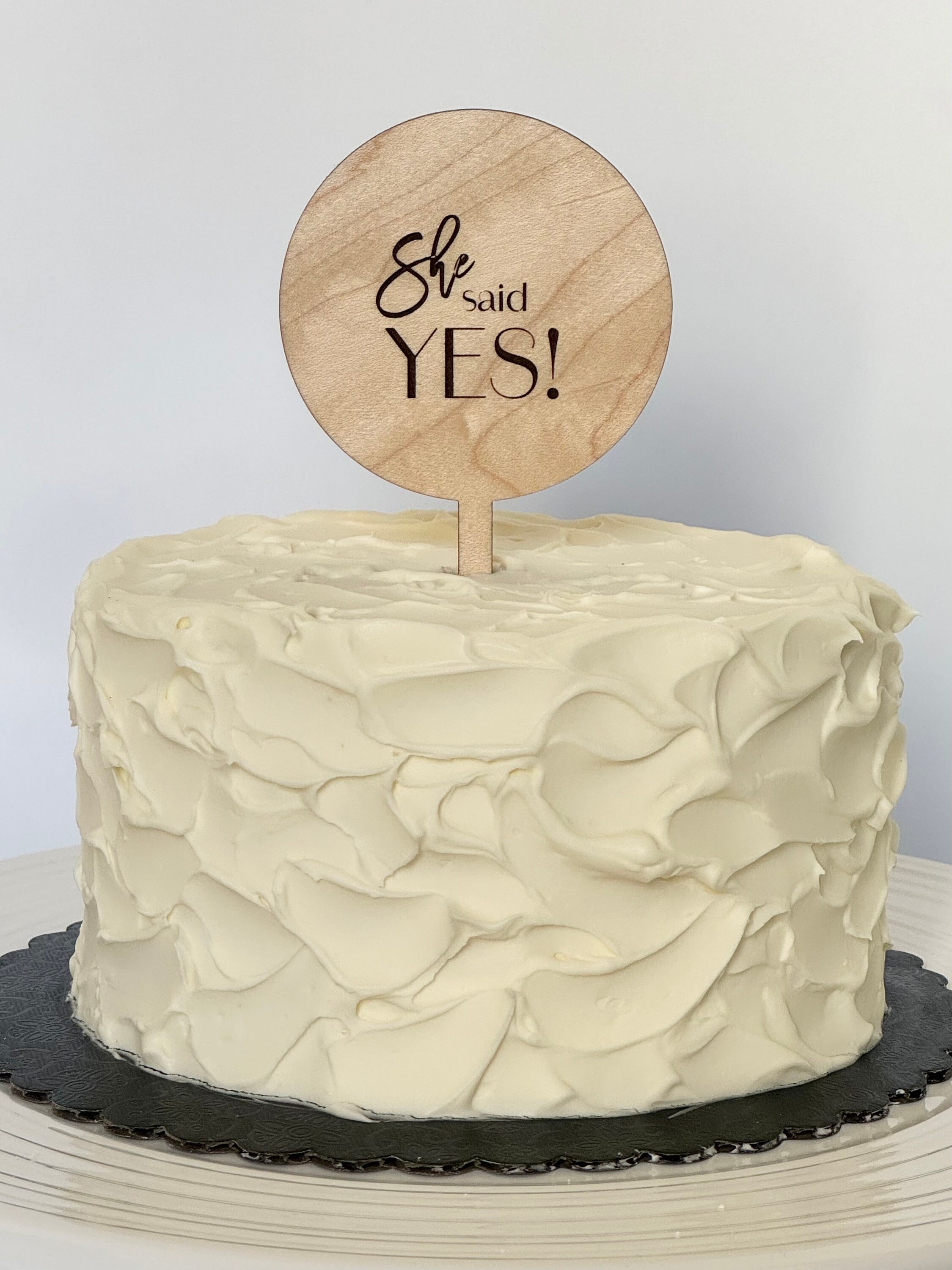 Personalized Conversation Cake Toppers: Laser Engraved Custom Message ...