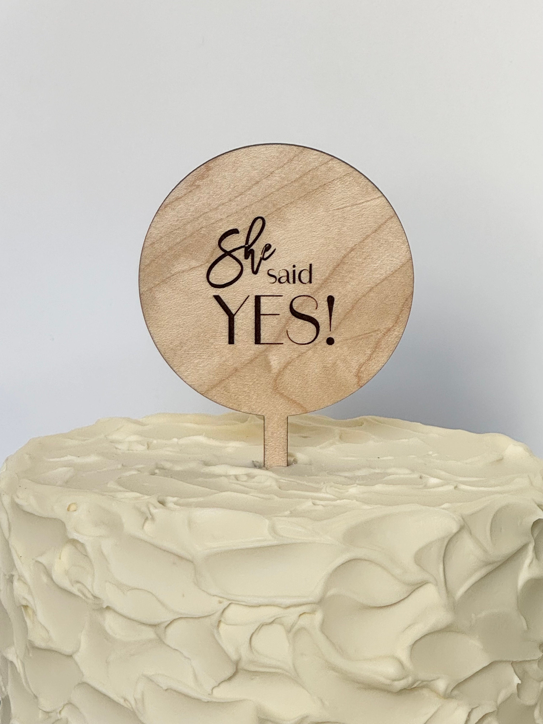 Personalized Conversation Cake Toppers: Laser Engraved Custom Message ...