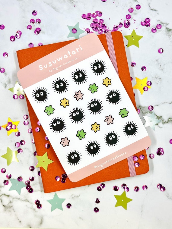 Susuwatari Soot Sprite Sticker Sheet / Sticker Sheet for Planner, Journal, Laptop, Gifting, Scrapbooking, Etc.