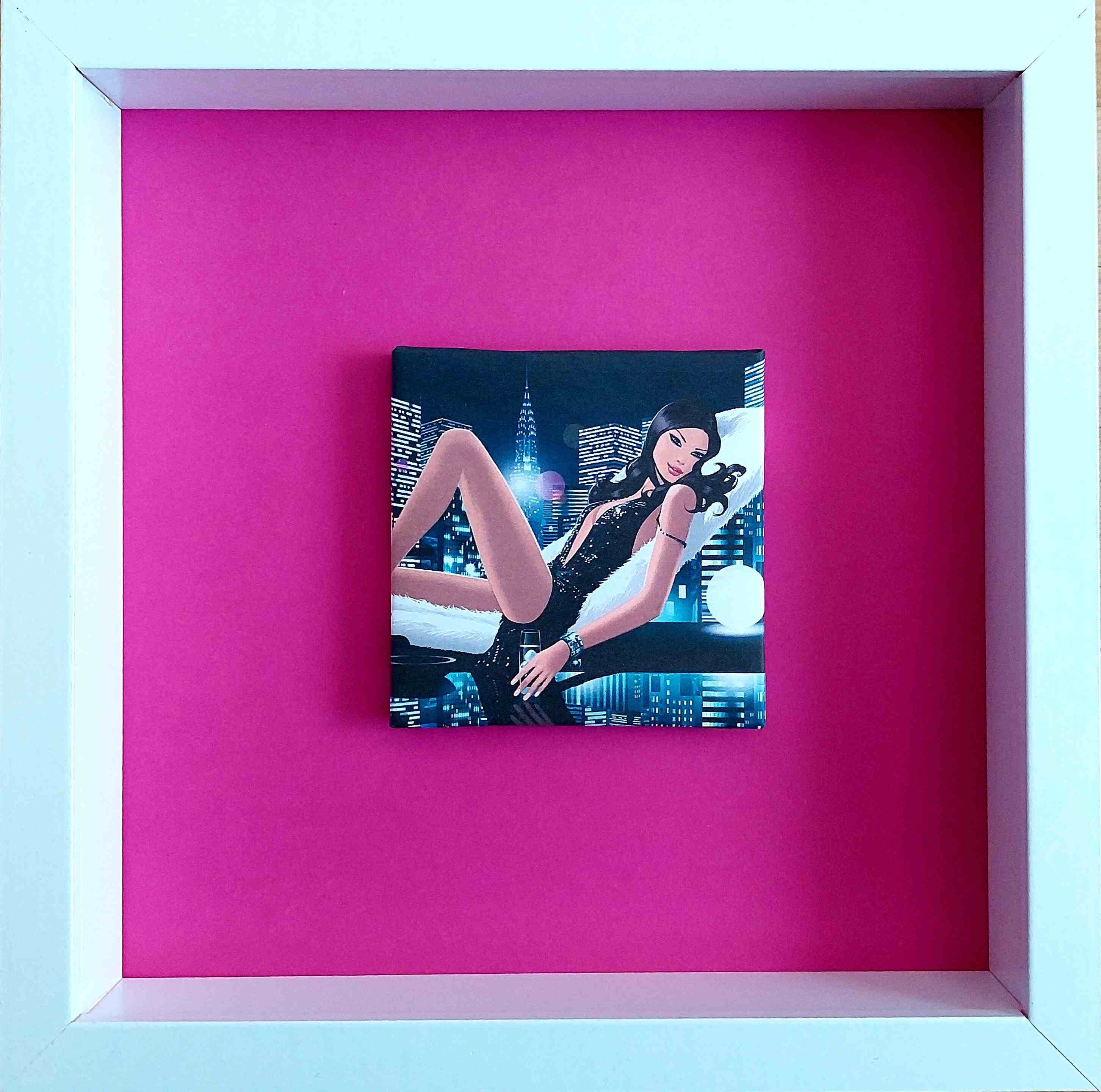 Retro Pop Art Lifestyle Lady Chill Out Cadre Déco