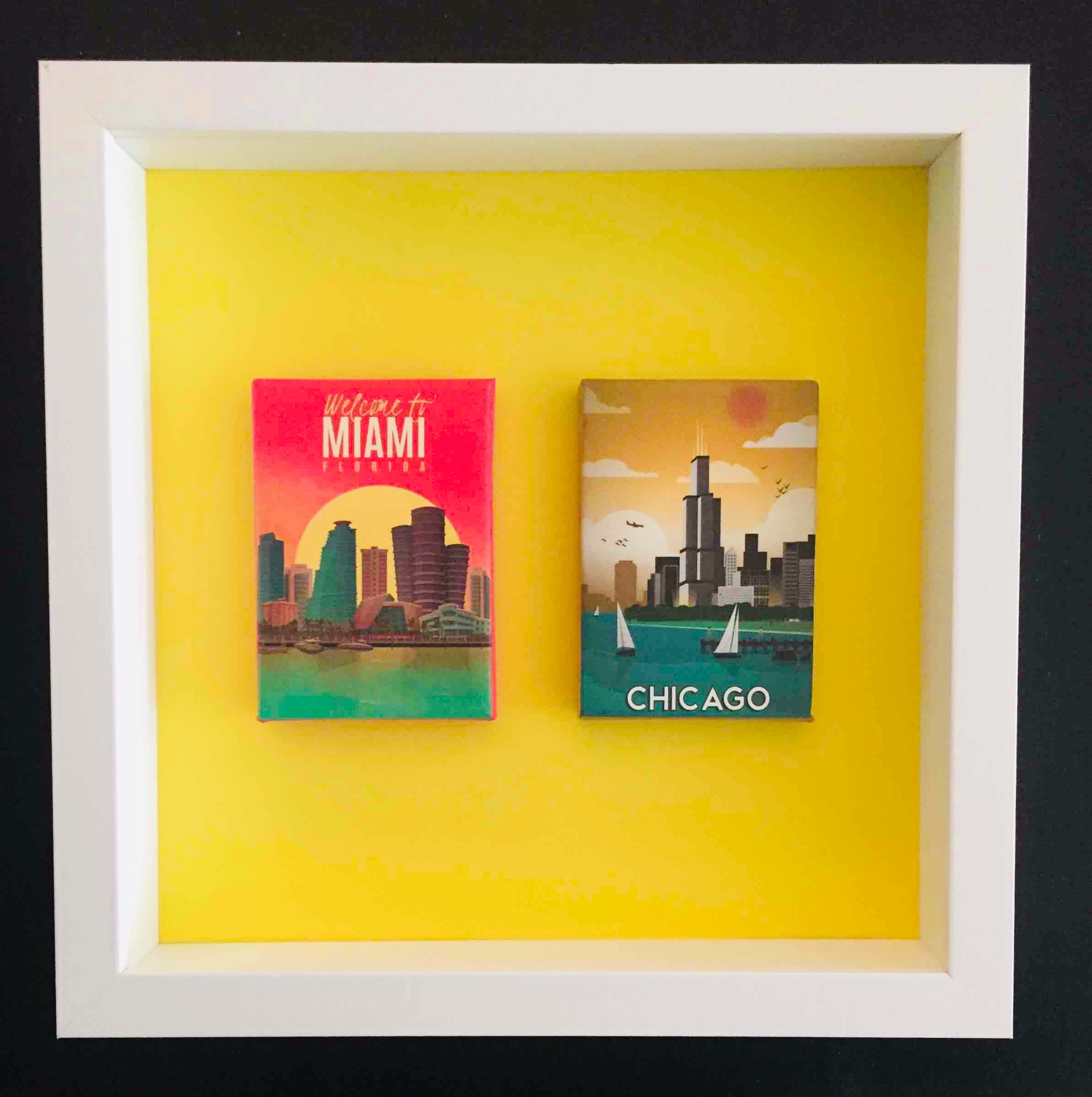 Miami Chicago Retro Vintage Ville Cadre Déco