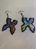 Excision Rainbow Sequins glitter earrings