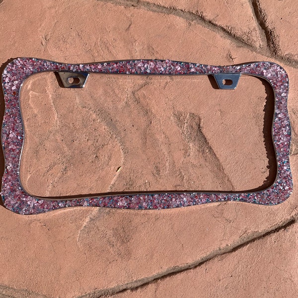 License Plate Frame With Hearts and Bling Etsy