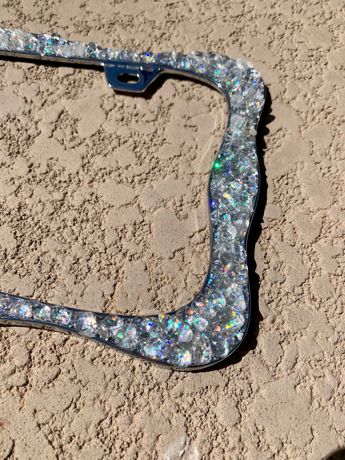 Bling License Plate Frame Crystal License Plate Frame Quartz Etsy