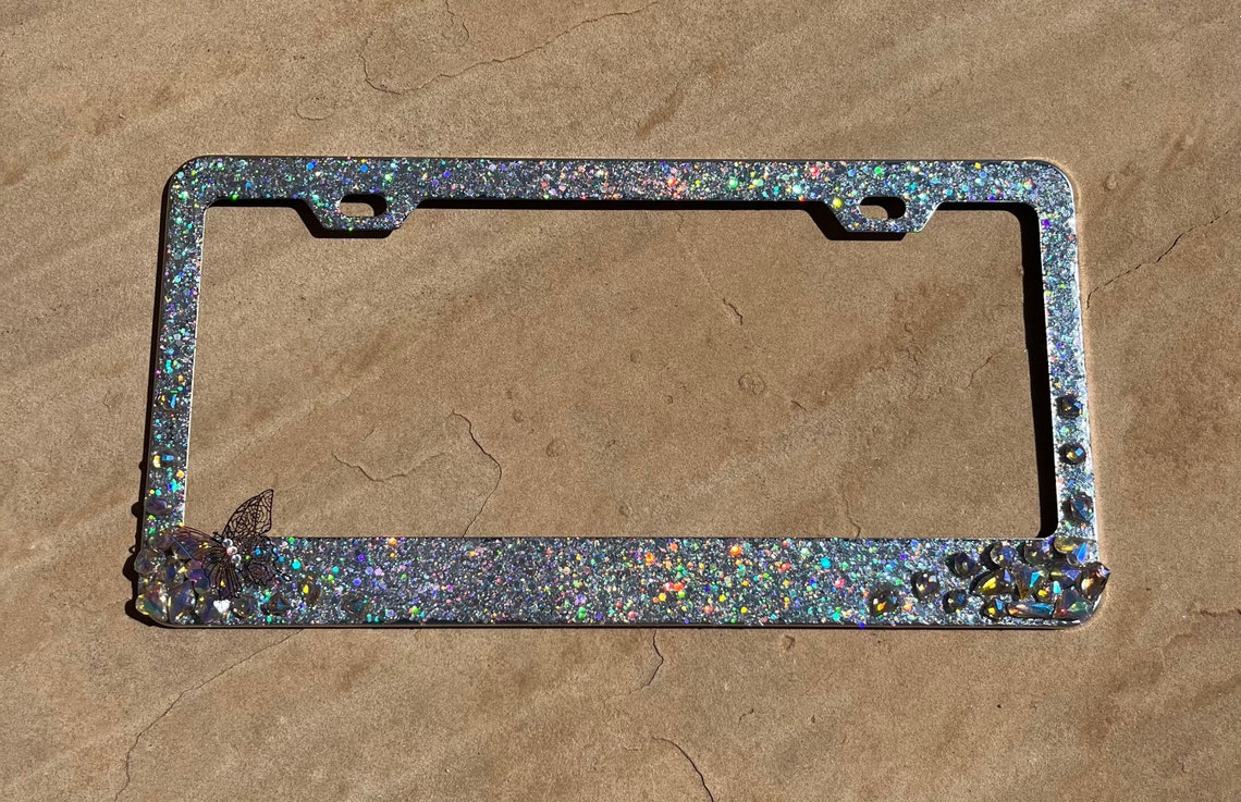 Butterfly License Plate Frame Bling License Plate Frame Etsy