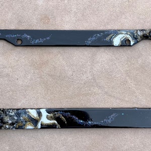 CLEARANCED Black License plate frame with bling geode stone designs real stone natural license.  Only 2 left.  No refunds.