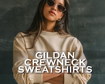 Gildan 18000 Sweatshirt, Customizable Sweatshirt, Blank Sweatshirt, Plain Crewneck Sweatshirt for DTG, HTV, Screen Printing & Embroidery