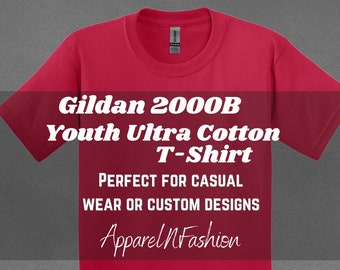 Gildan Youth Ultra Cotton T-Shirt: Blank Kids Tee