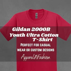 Gildan Youth Ultra Cotton T-Shirt: Blank Kids Tee
