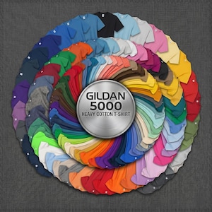 Gildan Heavy Cotton T Shirts, Custom Gildan Tees, Personalized Gildan 5000 Shirt, Blank T-Shirts, Plain Gildan 5000 Shirts