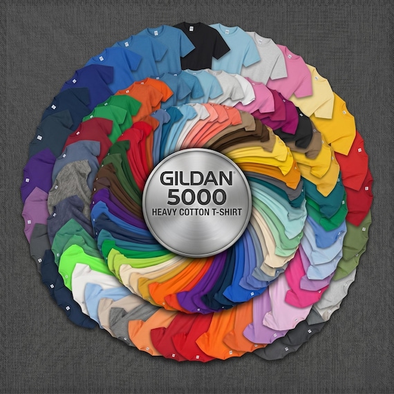 Gildan Heavy Cotton T Shirts, Custom Gildan Tees, Personalized Gildan 5000 Shirt, Blank T-Shirts, Plain Gildan 5000 Shirts