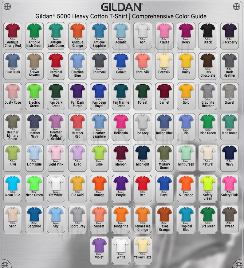 Gildan Heavy Cotton T Shirts, Custom Gildan Tees, Personalized Gildan 5000 Shirt, Blank T-Shirts, Plain Gildan 5000 Shirts