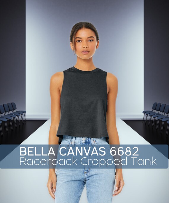 Crop Tops, Blank Bella Canvas 6682 Racerback Crop Tank, Blank Crop