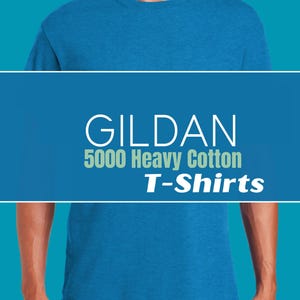 Custom Gildan Heavy Cotton T Shirt, Personalized Gildan 5000 Shirt, Blank Gildan Unisex TShirt, Plain Gildan 5000 T Shirts