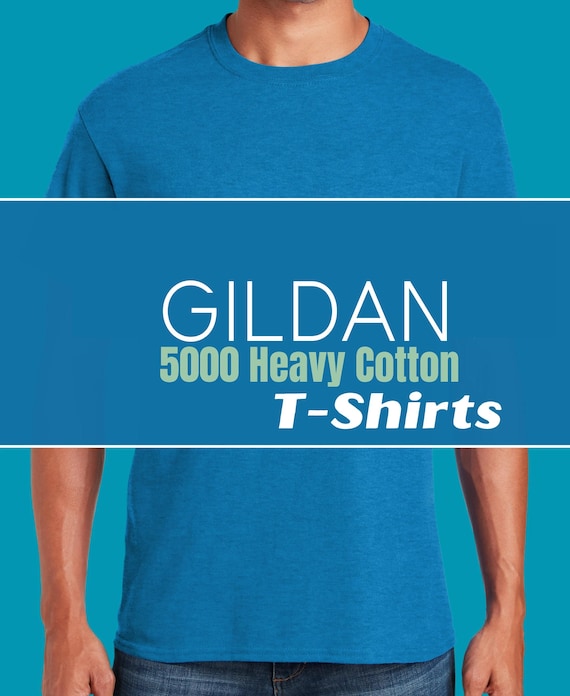 Gildan Heavy Cotton T Shirts, Custom Gildan Tees, Personalized Gildan 5000 Shirt, Blank Gildan Unisex TShirt, Plain Gildan 5000 T Shirts