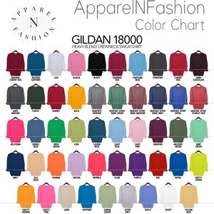 Blank Gildan 18000 Heavy Blend Crewneck Sweatshirt