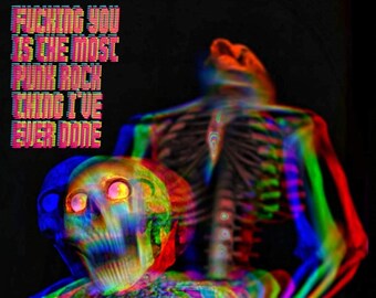 Pegatina holográfica punk rock