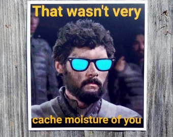 Pegatina de vinilo Cache Moisture 1984
