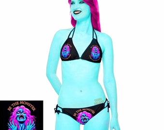 Conjunto de bikini de hilo monstruo