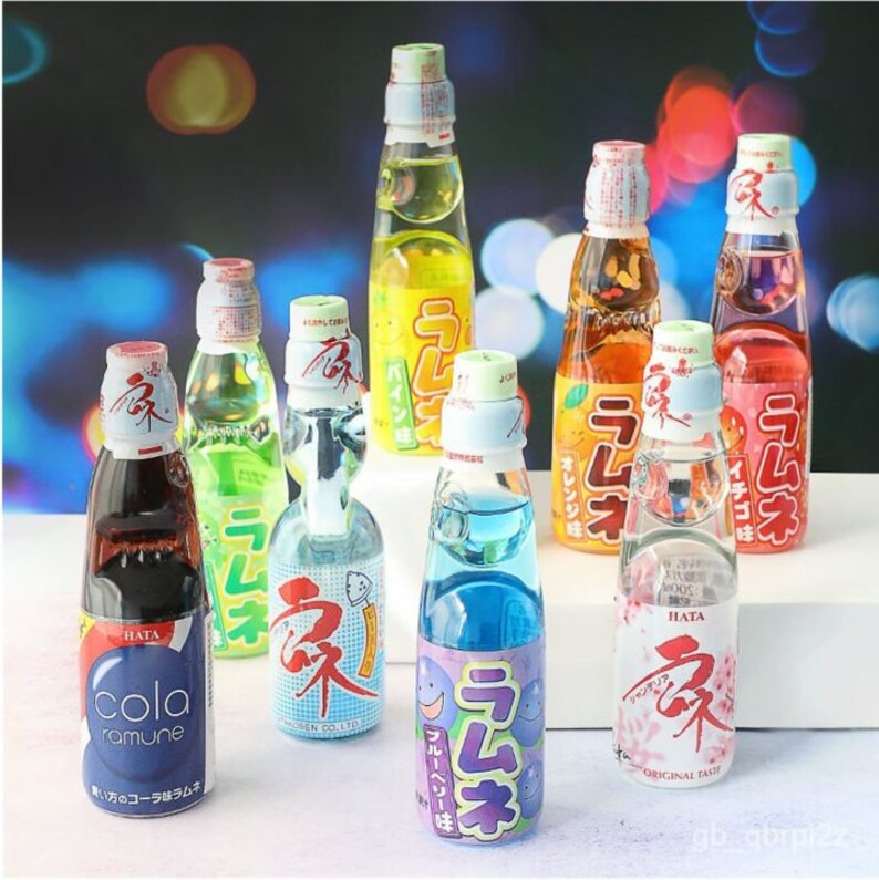 Ramune Japanese Soda 19 Flavors Marble Soda Hatakosen Etsy