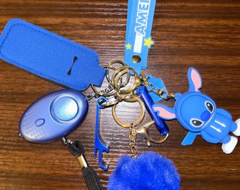 Stitch Hoodie Safety Keychain Set