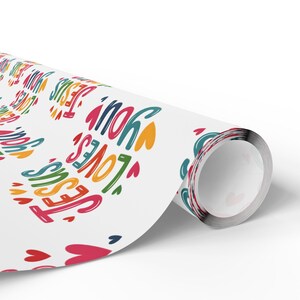 Jesus Loves You Wrapping Paper, Christian Gift Wrap Paper, Faith Gift Wrap, Religious Wrapping Paper, Church Gift Wrap, Christian Gift Paper image 2