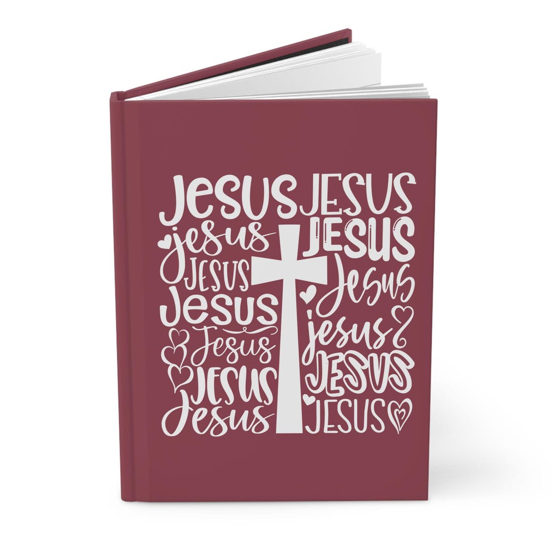 Jesus Script Cross Hardcover Journal | Christian Faith Notebook - Etsy