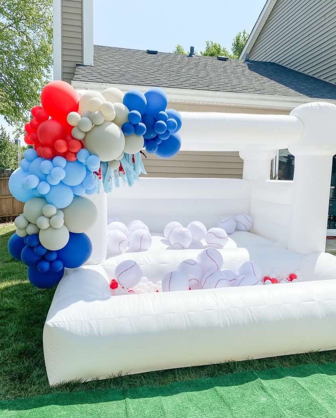 White Bounce House With Ball Pit Rental CHICAGO & SURROUNDING SUBURBS