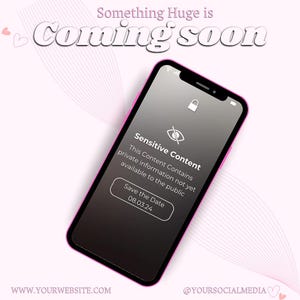 Coming Soon Sensitive Content Warning Premade Canva Flyer Template, Coming Soon Social media Flyer Template, Editable Canva Flyer Template