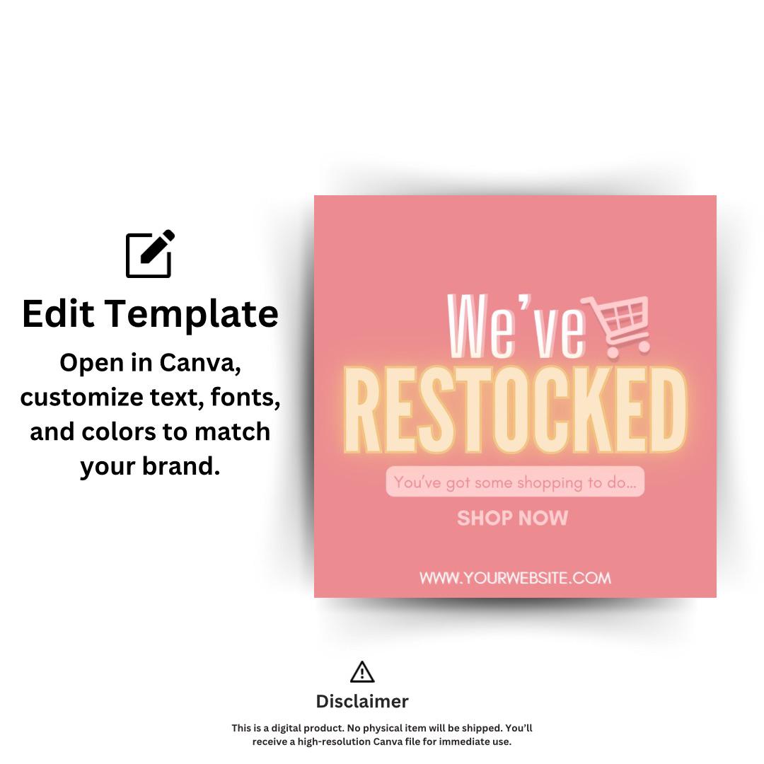 Restock Alert Animated Motion Flyer Video, Product Restocked Flyer, We ...
