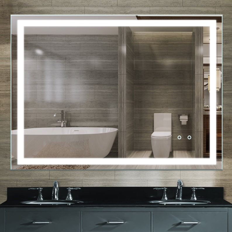 Bathroom LED Mirror Horizontal & Vertical Bathroom Mirror Etsy