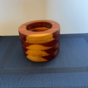 Wood Candle Holder Handmade