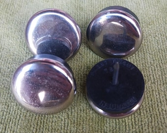 Set Of 4 Silent Knight T&S Cushioned Insulated Chrome Furniture Chair Leg Glide