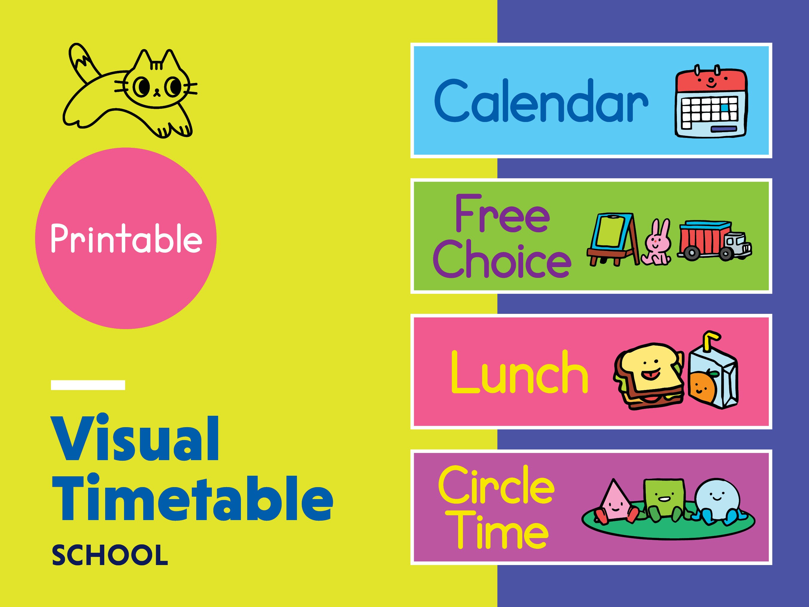 Visual Timetable Daily School Schedule Classroom Decor for - Etsy