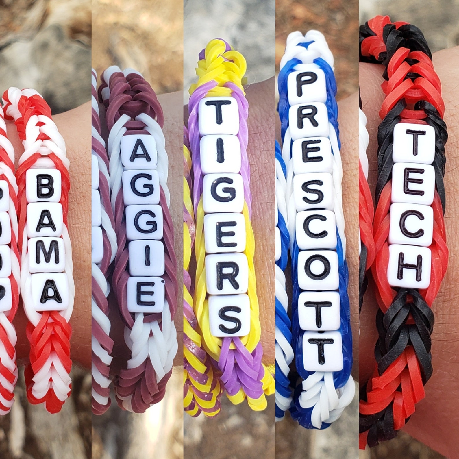 Rainbow Loom Bracelets Etsy