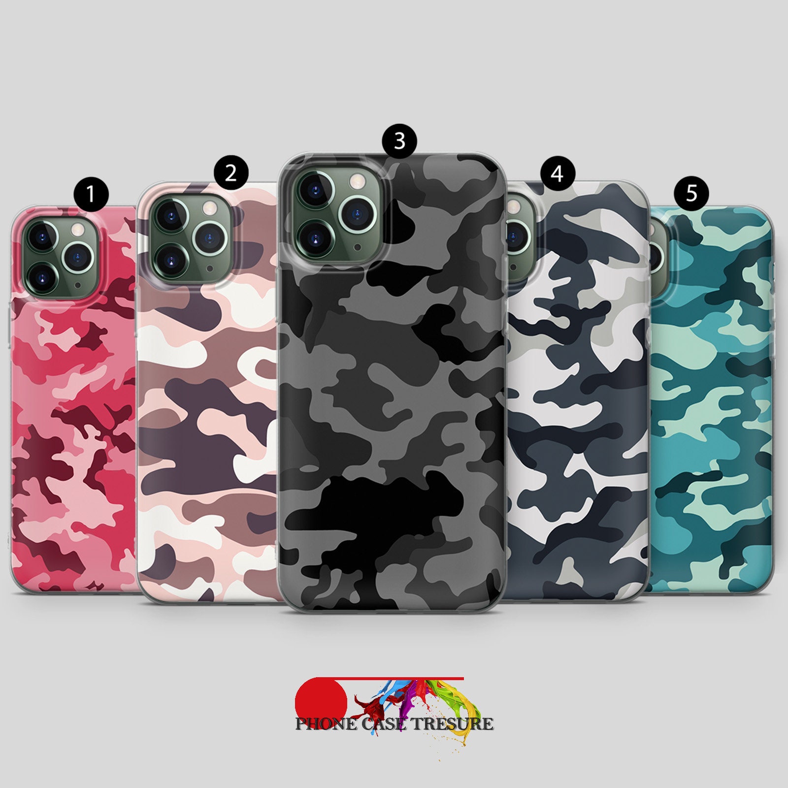Camo Phone Case Army Camouflage Cover Fit for iPhone 14 Pro