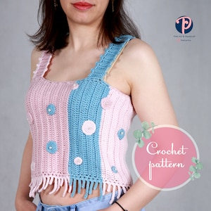 Crochet Crop Top Pattern | Beaded Fring Top Pattern | Cute Crop Top Crochet Pattern | Beautiful Crop Top | Crochet Top Pattern | Chic Top