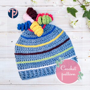 Kids Beanie Pattern, Crochet Hat Pattern, Crochet Beanie Pattern, Winter Hat Pattern, Child Baby Hat Pattern, Beanie Pattern, Beanie