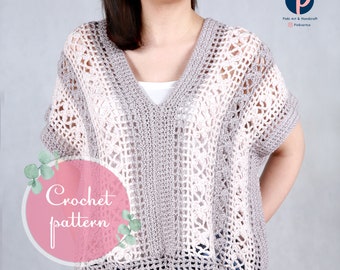 PDF Crocheted Boho Lace Top Pattern |  Crochet Top Pattern | DIY Crochet Lace Top Pattern