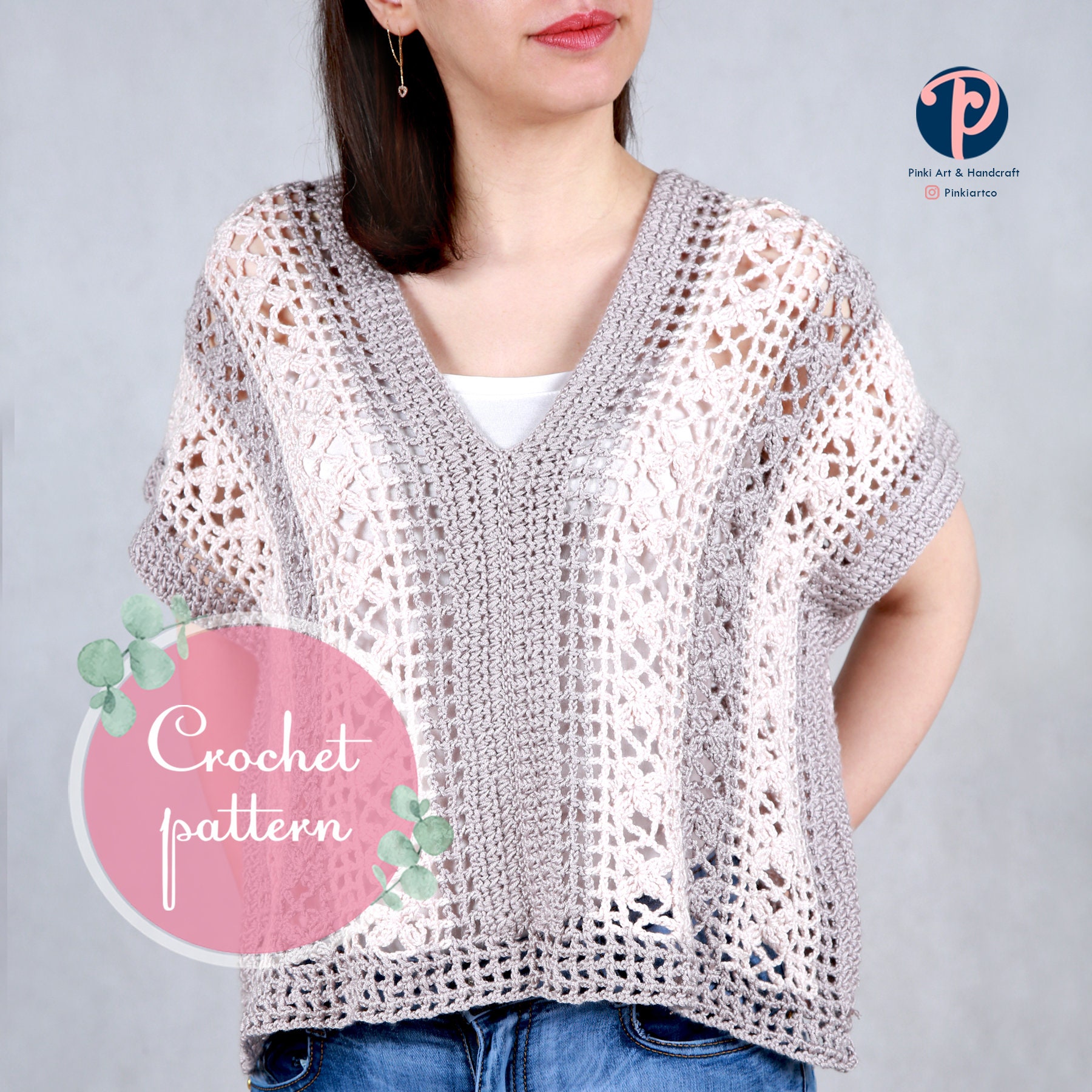 PDF Crocheted Boho Lace Top Pattern | Crochet Top Pattern