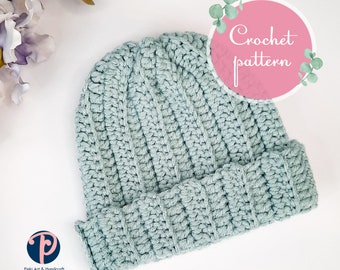Crochet men&#39;s hat | PDF Crochet Hat Pattern | Crochet Beanie Pattern | PDF Pattern | Winter Hat Pattern | Woman Child Baby Hat Pattern