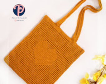 Eco-vriendelijke markttas | Gehaakte alledaagse draagtas | Handgemaakte boodschappentas | Duurzame alledaagse tas