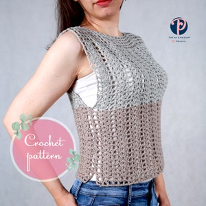 Size-Inclusive Summer Top | Crochet Top Pattern | Wheat Top Pattern | Crochet Crop Top Pattern | Crochet Lace Top Pattern | XS to 3XL