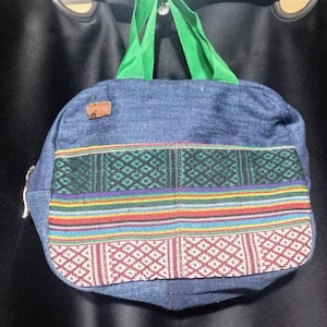 Bolso de mano guatemalteco con cremallera, hecho a mano, color verde