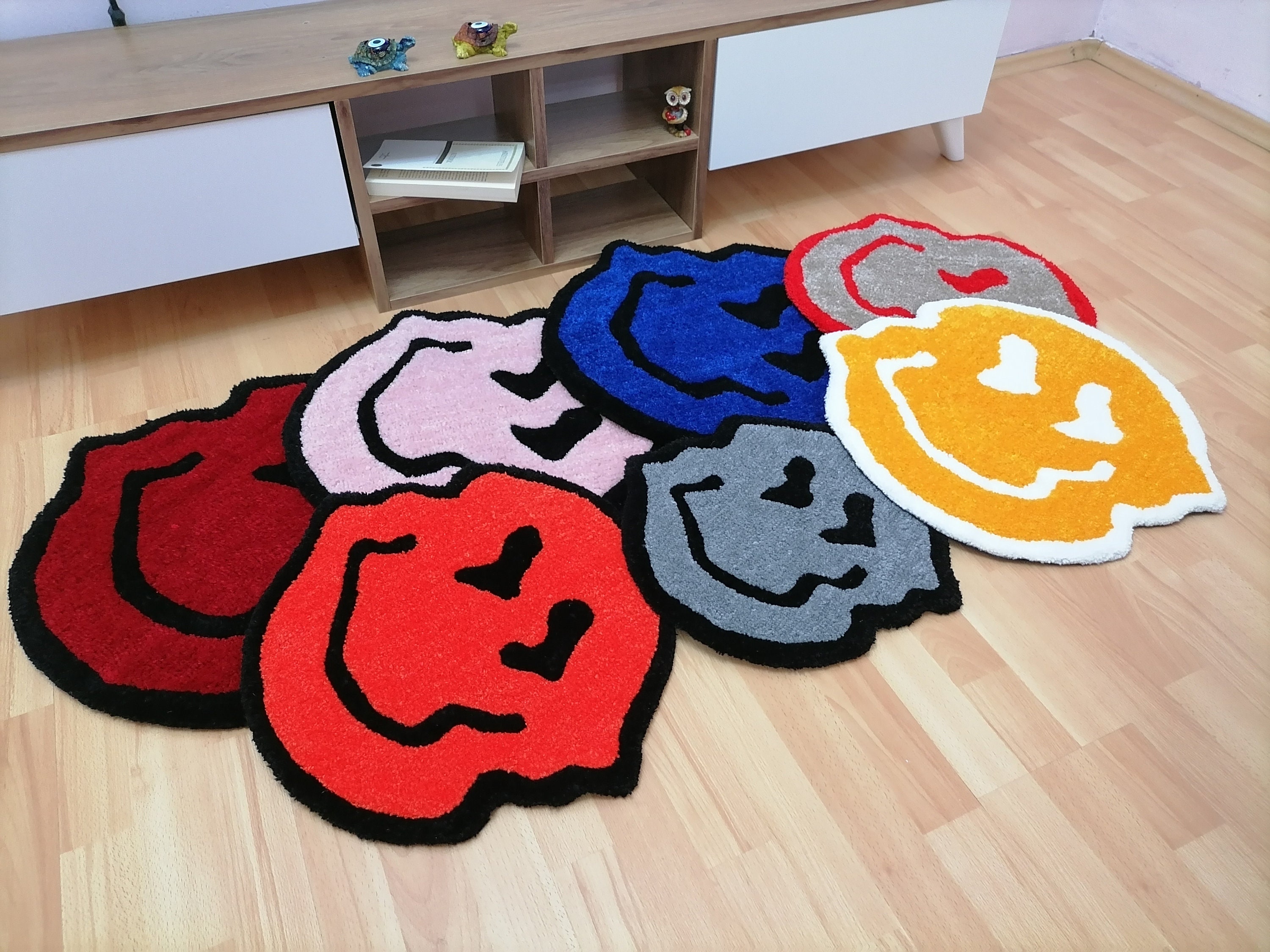 Smiley Face Rug Custom Tufted Rugs for Bedroom Aesthetic Etsy Canada