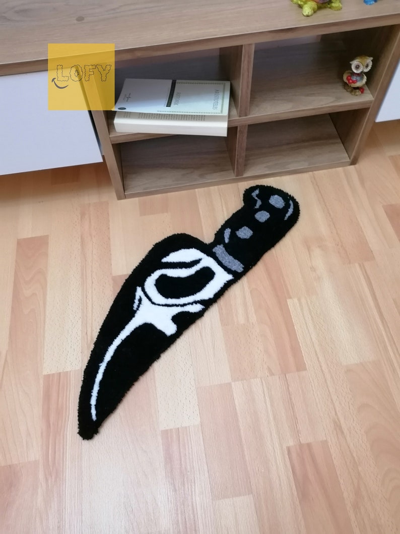 Scream Knife Rug Ghost Face Scary Tufted Horror Movie Etsy